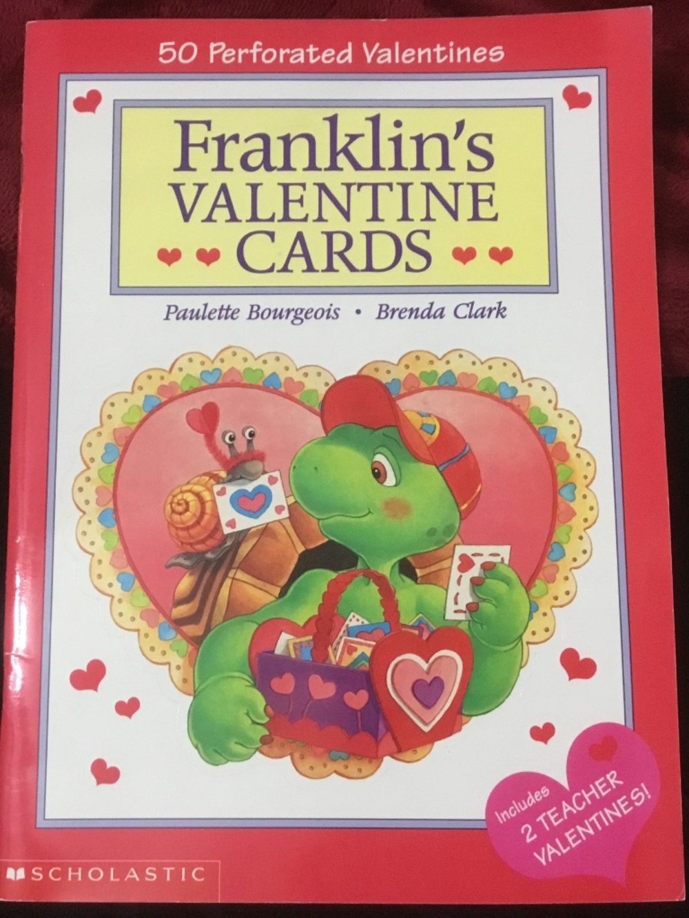 50 Perforated Franklin’s Valentine Cards with 2 Teacher Valentines by Bourgeois
